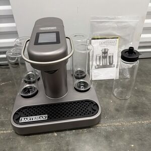Bartesian Gray Cocktail Machine Touchscreen w/ Glass Bottles & Adapter